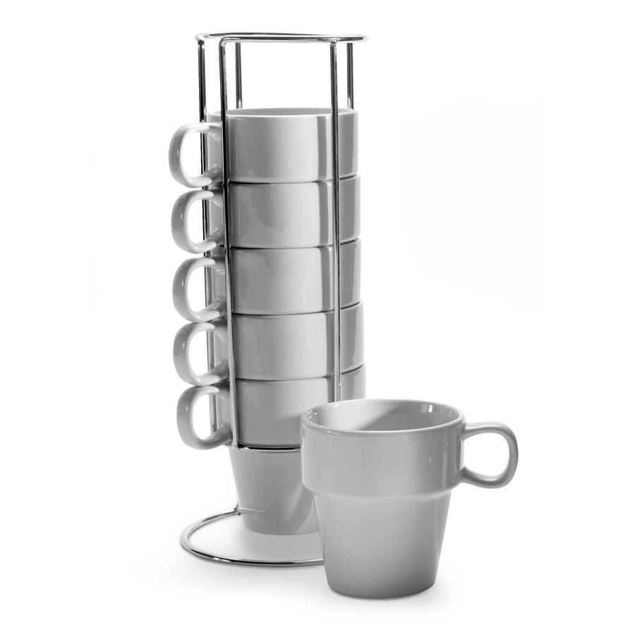 Tazas de 2,5 ml en soporte de metal | www.regaloempresas.com