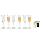 JUEGO 6 COPAS CAVA FILO ORO